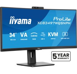 iiyama ProLite XCB3497WQSNPH-B1 écran plat de PC 86,4 cm (34") 3440 x 1440 pixels UltraWide Quad HD LED Noir
