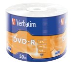 Verbatim DVD-R Matt Silver en Wrap Spindle (bobina envuelta) de 50 unidades