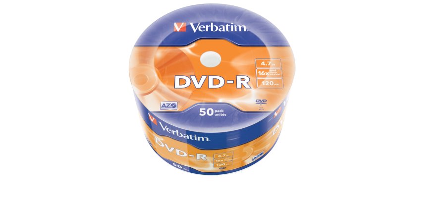 Verbatim DVD-R Matt Silver en Wrap Spindle (bobina envuelta) de 50 unidades