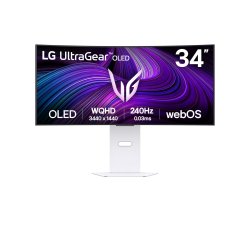 LG 34GX90SA-W écran plat de PC 86,4 cm (34") 3440 x 1440 pixels Wide Quad HD OLED Blanc