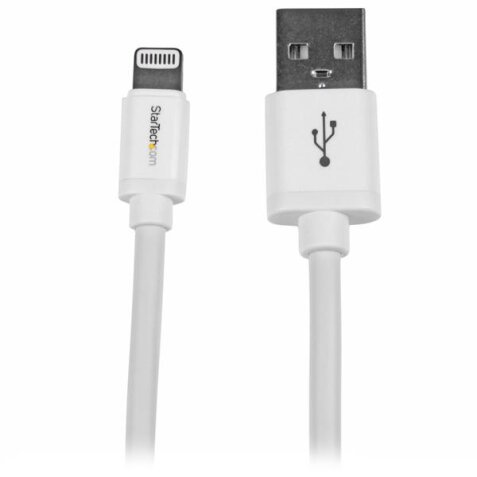 StarTech.com 2 m lange witte Apple 8-polige Lightning-connector-naar-USB-kabel voor iPhone / iPod / iPad