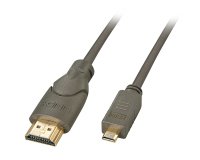 Lindy 41353 cable HDMI 2 m HDMI tipo A (Estándar) HDMI tipo D (Micro) Negro, Oro