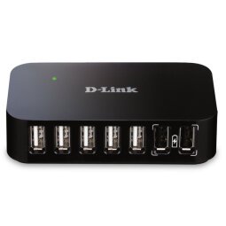 D-Link DUB-H7 USB 2.0 Type-B 480 Mbit/s Noir