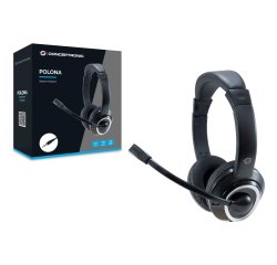 Conceptronic POLONA02B auricular y casco Auriculares Alámbrico Diadema Juego Negro