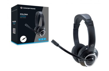 Conceptronic POLONA02B auricular y casco Auriculares Alámbrico Diadema Juego Negro