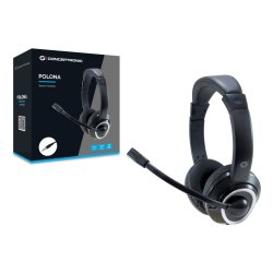 Conceptronic POLONA02B headphones/headset Wired Head-band Gaming Black