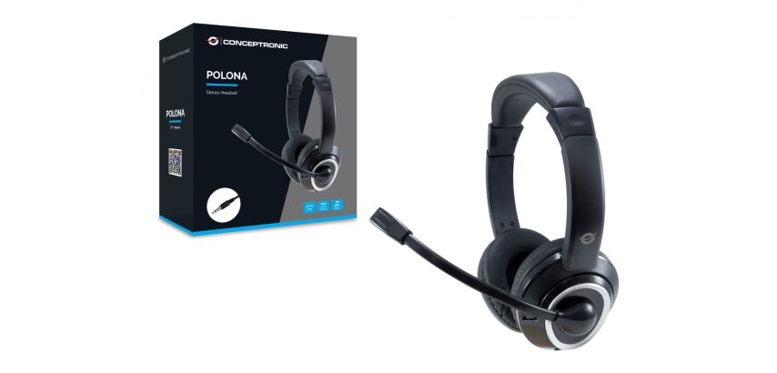 Conceptronic POLONA02B cuffia e auricolare Cablato A Padiglione Gaming Nero