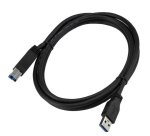 Cable Certificado 2m USB 3.0 Super Speed USB B Macho a USB A Macho Adaptador para Impresora - Negro
