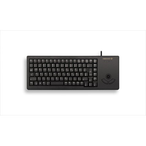 CHERRY XS G84-5400 TRACKBALL KEYBOARD Clavier filaire miniature, trackball, USB, noir, AZERTY - FR