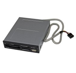 StarTech.com Adaptador Bahía Frontal 3.5in Lector para Tarjetas Memoria Flash SD CF SDHC XD M2 MS 22 en 1