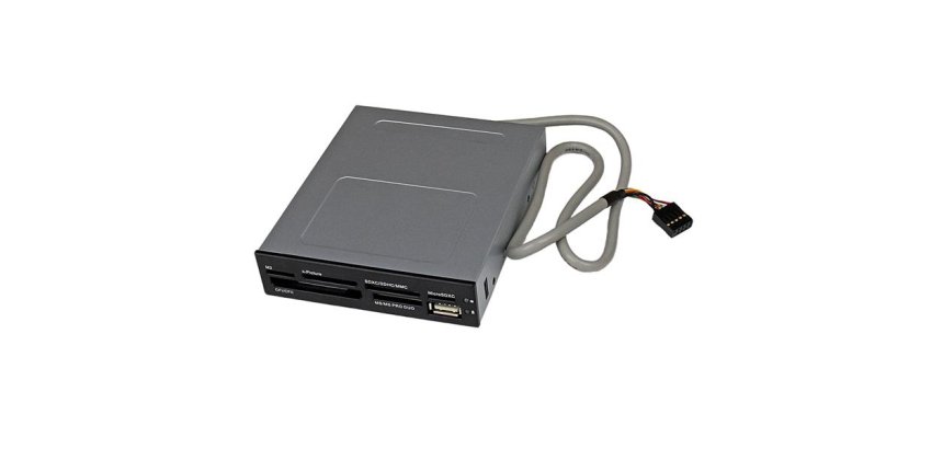 StarTech.com Lecteur de cartes mémoire interne de 3,5 pouces avec port USB 2.0 - Multicartes 22-en-1 - Noir