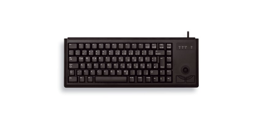 CHERRY G84-4400 TRACKBALL KEYBOARD Clavier filaire miniature, trackball, USB, noir, AZERTY - FR