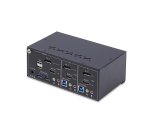 StarTech.com Commutateur KVM 2 Ports DisplayPort et HDMI, 4K 60Hz, 1 Moniteur HDMI et 1 Moniteur DP, Switch KVM 2 Ports, Hub USB 5Gbps 2 Ports, 2 Ports USB HID, Conforme TAA