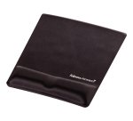 Fellowes Mouse Mat Wrist Support - Health-V Mouse Pad with Antibacterial Protection - Ergonomic Mouse Mat for Computer, Laptop, Home Office Use - Black