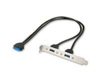 Lindy Adaptateur slot USB 3.0, 2 x USB 3.0 prises Type A