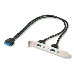Lindy Adaptateur slot USB 3.0, 2 x USB 3.0 prises Type A