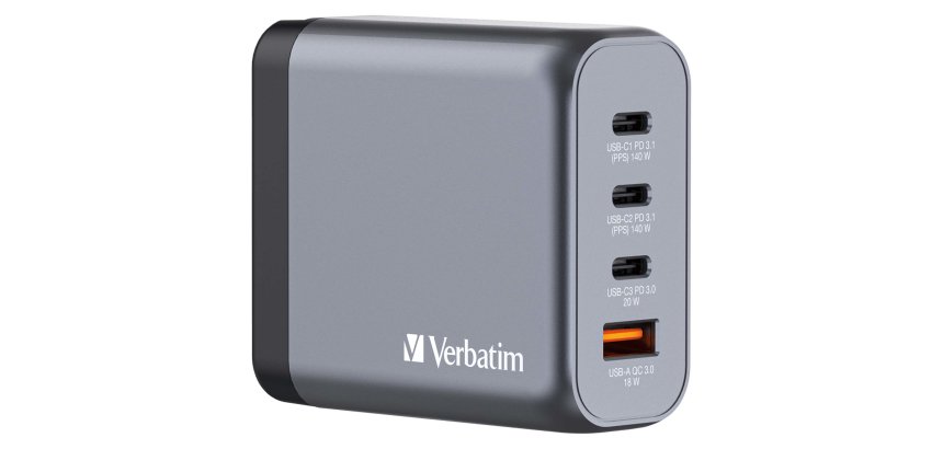 Verbatim GNC-140 Universale Nero, Grigio AC Ricarica rapida Interno