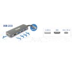D-Link DUB-2333 base para portátil y replicador de puertos Alámbrico USB Tipo C Gris