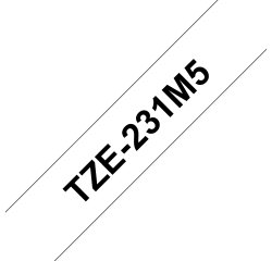 Brother TZE-231M5 cinta para impresora de etiquetas Negro sobre blanco