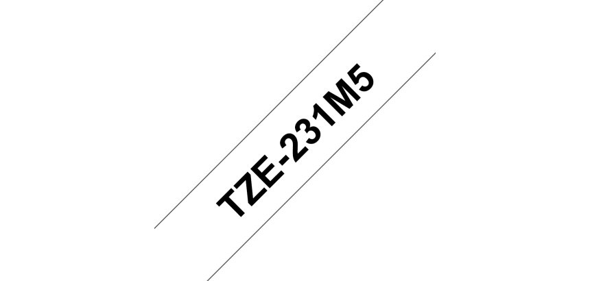 Brother TZE-231M5 cinta para impresora de etiquetas Negro sobre blanco