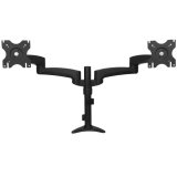 StarTech.com Bras Articulé pour 2 Moniteurs avec Gestion de Câbles et Hauteur Ajustable - Support de Bureau Double Écran jusqu'à 24"(13,6kg)