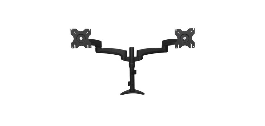 StarTech.com Bras Articulé pour 2 Moniteurs avec Gestion de Câbles et Hauteur Ajustable - Support de Bureau Double Écran jusqu'à 24"(13,6kg)