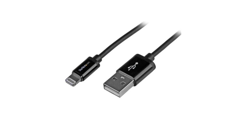 StarTech.com 1 m (3 ft.) USB to Lightning Cable - iPhone / iPad / iPod Charger Cable - High Speed Charging Lightning to USB Cable - Apple MF