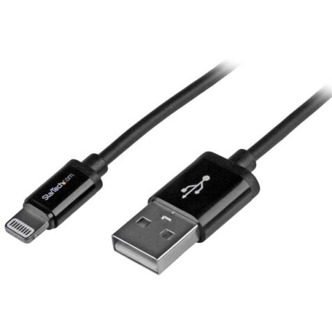 StarTech.com 1 m zwarte Apple 8-polige Lightning connector naar USB-kabel voor iPhone / iPod / iPad