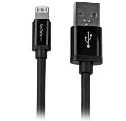 StarTech.com Cavo lungo connettore lightning a 8 pin Apple nero a USB da 2 m per iPhone / iPod / iPad