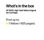 HP 912XL High Yield Yellow Original Ink Cartridge