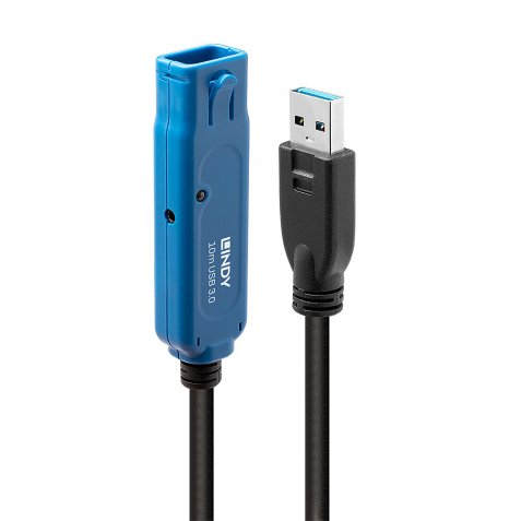 Lindy 43157 câble USB USB 3.2 Gen 1 (3.1 Gen 1) 10 m USB A Noir