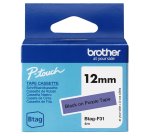 Brother BTAG-F31 – Ruban adhésif noir sur violet, 12 mm de large, non laminé