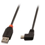 Lindy 31970 câble USB USB 2.0 0,5 m USB A Mini-USB B Noir