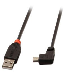 Lindy 31971 câble USB USB 2.0 1 m USB A Mini-USB B Noir