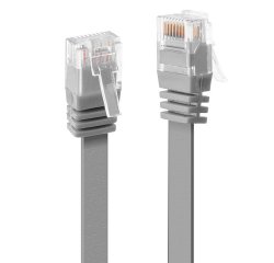 Lindy 1m Cat.6 U/UTP Flat Network Cable, Grey