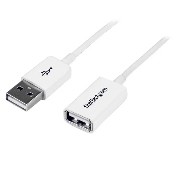 StarTech.com Câble Rallonge USB 2m - Câble USB 2.0 A-A Mâle / Femelle -  Blanc sur