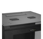 StarTech.com Armadio Rack 19" 12U a Muro - Server Rack 19 pollici a 4 montanti con cerniere - Rack Dati Ventilato con Ripiano 1U e Pannelli Laterali Rimovibili per apparecchiature dati/AV/elettroniche/informatiche