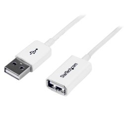 StarTech.com 1m USB 2.0 Verlängerungskabel A auf A - Stecker/Buchse - Weiß