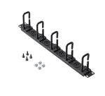 StarTech.com Pannello di gestione cavi per armadi Server Rack da 19" 1U - con anelli a D - Pannello orizzontale per gestione del cablaggio per rack e apparecchiature di rete - Pannello di cablaggio forato con hardware di montaggio - EIA / ECA-310 -E