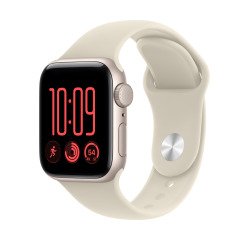 Apple watch Apple Watch SE 3 GPS 40 mm Boîtier en aluminium Lumière stellaire avec Bracelet Sport Sable - M/L