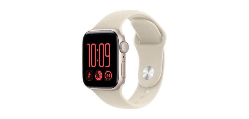 Apple watch Apple Watch SE 3 GPS 40 mm Boîtier en aluminium Lumière stellaire avec Bracelet Sport Sable - M/L