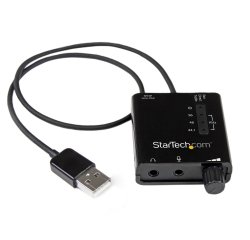 StarTech.com USB Stereo Audio Adapter External Sound Card with SPDIF Digital Audio and Stereo Mic