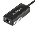 StarTech.com Adaptador Tarjeta de Red NIC Externa USB 3.0 de 1 Puerto Gigabit Ethernet RJ45 y Puerto USB - Negro