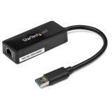 StarTech.com Adaptador Tarjeta de Red NIC Externa USB 3.0 de 1 Puerto Gigabit Ethernet RJ45 y Puerto USB - Negro