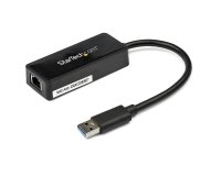 StarTech.com Adaptador Tarjeta de Red NIC Externa USB 3.0 de 1 Puerto Gigabit Ethernet RJ45 y Puerto USB - Negro