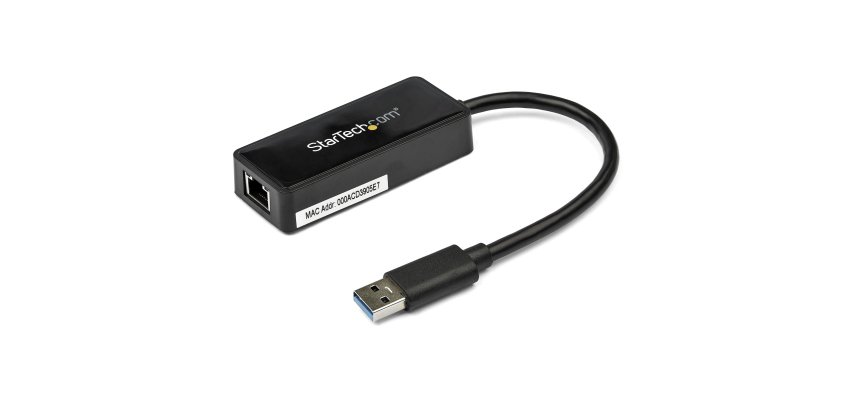 StarTech.com Adaptador Tarjeta de Red NIC Externa USB 3.0 de 1 Puerto Gigabit Ethernet RJ45 y Puerto USB - Negro