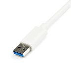StarTech.com Adaptateur USB 3.0 vers Ethernet Gigabit - Carte Réseau Externe USB vers 1 Port RJ45 - Blanc