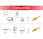 Equip Cat.6 U/UTP Patch Cable, 0.25m, Yellow
