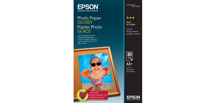 Epson Photo Paper Glossy - A3+ - 20 Feuilles