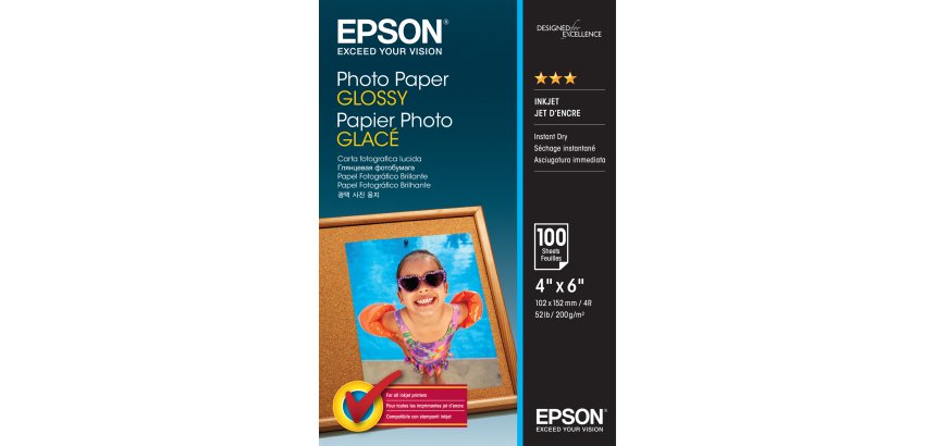 Epson Photo Paper Glossy - 10x15cm - 100 Feuilles